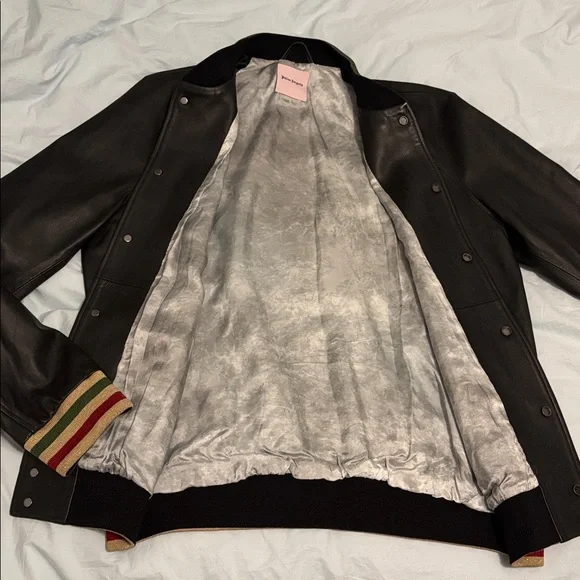 Palm Angels Italy Leather Bomber - Picture 5 of 13